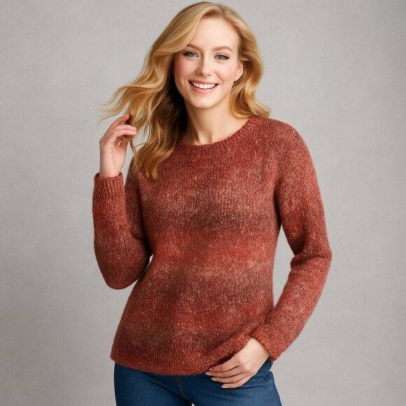 Talbots Petite M Vintage 90s Alpaca Mohair Wool Sweater Fall Cozy Old Money Cozy - Picture 1 of 8